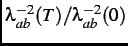 $ \lambda_{ab}^{-2}(T)/\lambda_{ab}^{-2}(0)$