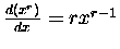 ${d(x^r) \over dx} = r x^{r-1}$