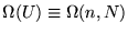 $\Omega(U) \equiv
\Omega(n,N)$